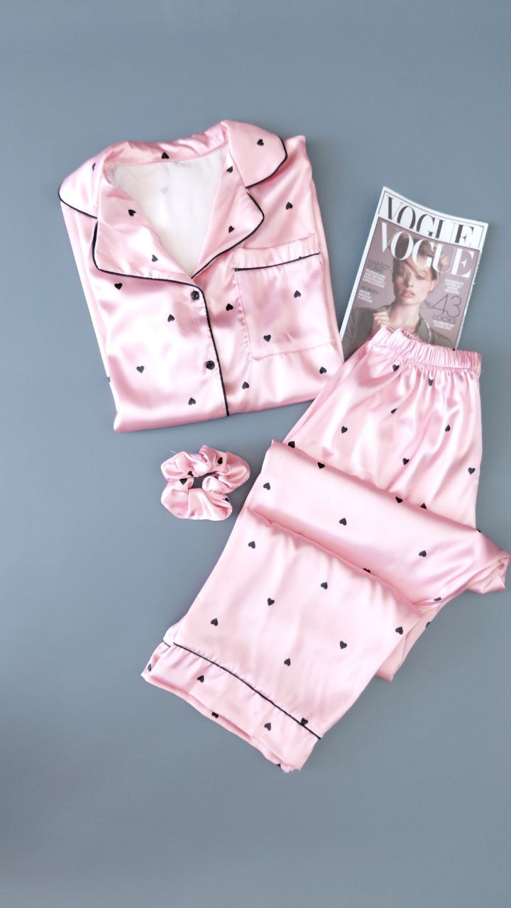 لباس خواب ساتن(بلوز شلوار)