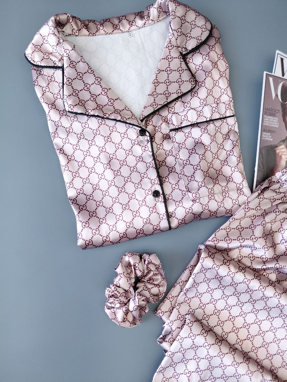 لباس خواب ساتن(بلوز شلوار)