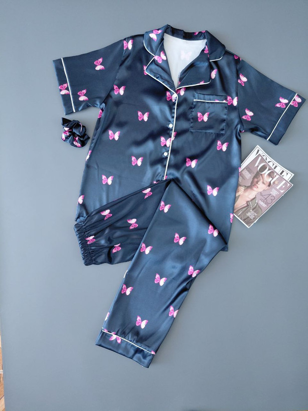 لباس خواب ساتن(بلوز شلوار)