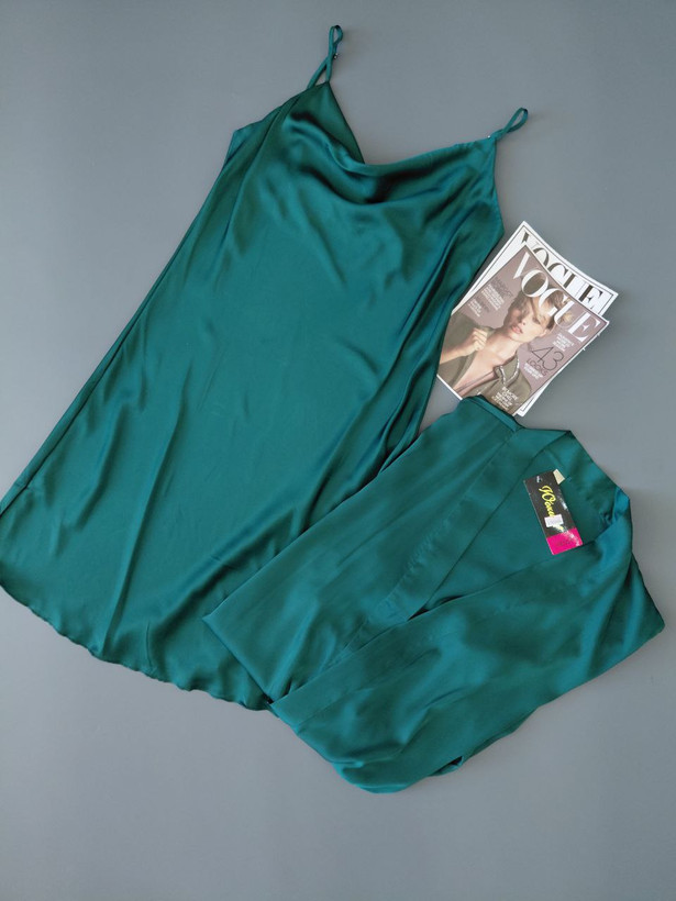 لباس خواب ساتن ابریشم دو تیکه